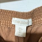 Cynthia Rowley  Brown Linen Blend Cargo Joggers Size Large Photo 1