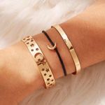 Boutique Star & Moon 3pc Gold Bracelets Set Photo 0