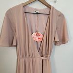 Show Me Your Mumu NWT - Sophia Wrap Dress Dusty Blush Crisp Bridesmaid Wedding Photo 3
