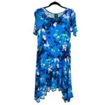 Agnes & Dora Joplin Dress Womens XXS Blue Floral Short Sleeve Midi Photo 2