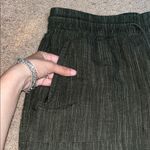 Athleta  Retreat Linen‎ High Rise Wide Leg Pant Raining Aspen Olive Large Petite Photo 5