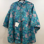 Vera Bradley  Rain Poncho Peacock Garden Hooded Packable NWT SM MED Photo 0