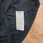 Wilfred Aritzia  Eleanora Blouse Top Size XS Black Cropped Off Shoulder Tie Front Photo 4