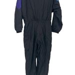 Serac Vintage 80/s Nylon Retro Ski Suit Size 10 Black Photo 7
