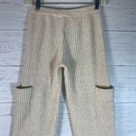 ZARA fuzzy knit ivory ribbed womens pants size 11-12 (waist 24") Photo 4