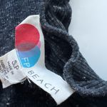 Free People  beach black speckled tank midi dress side slits lightweight Flax Lin Photo 5