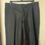 Rebecca Taylor  Eyelet Crochet Trim Side Black Cotton Tailored Pants Size 10 Photo 0