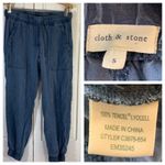 Cloth & Stone  Women's Joggers Pants‎ Drawstring Waist Tencel Blue Casual Small Photo 1