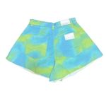 We Wore What  Womens 26 Flare Bell Denim Shorts Blue Green Tie Dye Stretch NWT Photo 1