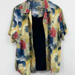 Vintage Y2K Retro Paint Stroke Button Down Shirt Size 1XL Early 2000s Photo 4