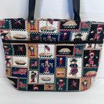 Source Unknown Patriotic Themed Shoulder Tote Bag Top Zip Vinyl Interior American Pie Photo 2