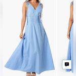 Petal and Pup  NWT $109 Lainey Tie Strap Cotton & Linen Maxi Dress S 4 6 Photo 1