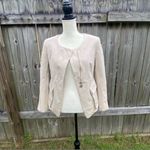 Donna Karan  Women Collarless Split-front Patch Flap Pocket Jacket Photo 4