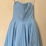 House Of CB ‎ AUDREY TUSCAN BLUE STRAPLESS MIDI SUNDRESS IN SIZE S nwot Photo 4