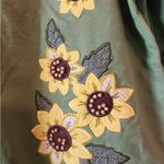 Mandal Bay 100% Cotton Jacket Sun Flower Decoretion Size xl Green Photo 1