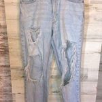 Aeropostale  mom Jeans distressed white wash jeans size 2 ankle jeans very open‌ Photo 0