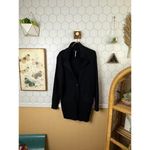 Free People  Sarah Knit Longline Black Cardigan Sweater Blazer - Size - Small Photo 2