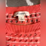 Caslon Orange Crew Neck Sweater Textured Knit Photo 1