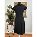 Willow Glenn Women Dress Black 4P Cap Sleeve Rushed Clueless Preppy Academia Photo 4