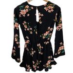 Urban Outfitters Pins & Needles floral keyhole back ruffled long sleeve romper S Photo 3