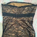 Badgley Mischka Vintage 80s Black Lace Rhinestone Formal Gown Prom Homecoming Photo 4