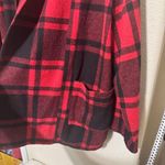 BBJ LA Flannel jacket Checkered Plaid Oversized open cardigan red black sz M Size M Photo 1