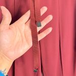 Liviana Conti Burgundy Wine Drawstring Waist Pant Made In Italy Small (40) Red Photo 7