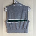 Aritzia TNA Zipped Grey and green crop Sweater top Size medium Photo 1