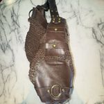 Isabella Fiore Y2K  Carina Hobo Dark Brown Knitted Real Leather 16'hx14L Boho Bag Photo 1