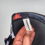 COCOSHIP  Black Floral Halter Bikini Swim Bathing Suit Top Women's Size XL Photo 6