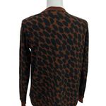 Stars Above Animal Leopard Print Soft Fleece Sweatshirt - Dark Brown Size XS Photo 4