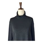 Windridge Shirt Women Medium Black Knit Turtleneck Lightweight‎ Top NWT Goth Photo 2