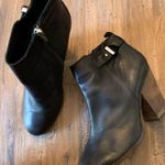 Coach  Ankle Boots Black soft Leather wood Heel Bootie Size 8.5 Photo 0
