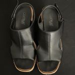 Corkys Black Vegan Leather Jute Wedge Sandals Size 9 Photo 5