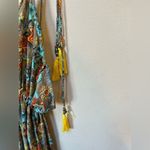 Silk Blend Boho Floral Backless Midi Dress Festival OS Khan Gray Size undefined Photo 5