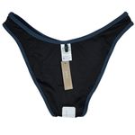 J.Crew  Textured curved-waist cheeky bikini bottom in Navy L‎ NWT Photo 3