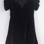 Moda Vintage 90s Mods International Crushed Velvet Black Party Dress Photo 0