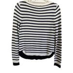 Maison Jules  Navy White Long-Sleeve Striped Crew-Neck Sweater S Photo 1
