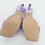 D'Amelio Leenoa Lavender Metallic Knotted High Heel Slide Sandals Size 8 Purple Photo 7