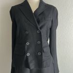 J.Crew  Pencil Black 100% Wool Double Breasted Suit, size 4, Preowned Photo 1