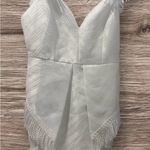 L'ATISTE L’Atiste Chrome White Fringe Mini Dress New With Tags, Size L (Holiday / Party Photo 1