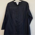 Beguile Sleepwear Black Pintuck Lace Trim Long Sleeve Cotton Shirt Dress Size 1X Photo 4