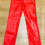 ZARA  Red Faux Leather Pants   Photo 0