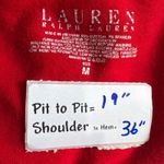Lauren Ralph Lauren Dress Red Long Sleeve Rhinestone Embellished Crown Logo Size M Photo 3