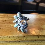 Royston Blue Horizon Turquoise Sterling Silver Native American Style Ring Size 6 Photo 8