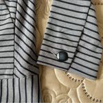 CAbi Navy Blue Dappled Stripe Car Coat Jacket Size XS Photo 10