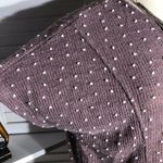 Flower & Feather Knit Top Short Sleeves Split Neckline Lightweight Rose Pink XL Photo 4