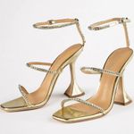 Tony Bianco  Shy Gold Nappa Metallic Heels Photo 1