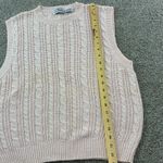 Le Moda Vintage Pink Cable Knit Cotton Blend Sweater Vest Womens XL Retro 80's Photo 2