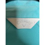 Callaway  Size Large Blue Pearl Snap Short Sleeve Polo Shirt Golf Pickleball Photo 3